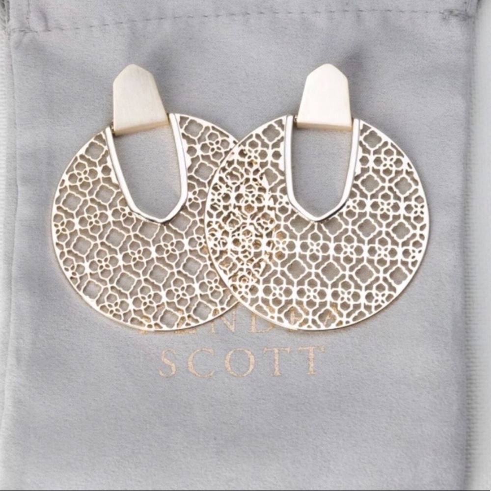 Kendra Scott Diane Gold Filigree Statement Earring